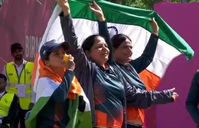 सीडब्ल्यूजी के लॉन बॉल्स में भारतीय महिला टीम ने पहली बार स्वर्ण पदक जीता (लीड-1)
