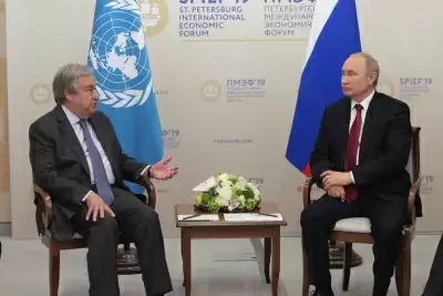 यूक्रेन पर चर्चा के लिए पुतिन, संयुक्त राष्ट्र प्रमुख ने की मुलाकात