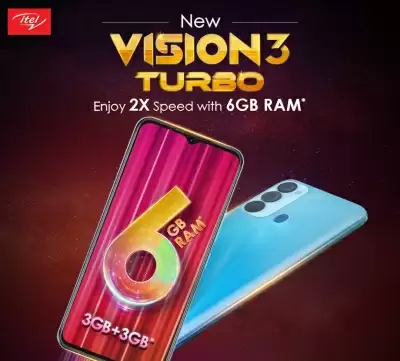 आईटेल ने विजन 3 टर्बो 6 जीबी रैम, 18 वॉट फास्ट चार्जिग के साथ 7,699 रुपये में किया लॉन्च