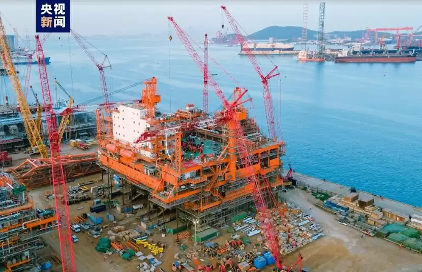 छिंगताओ में 10 हजार टन का अपतटीय तेल और गैस प्लेटफॉर्म हुआ तैयार
