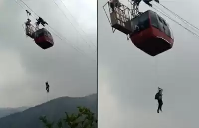 हिमाचल : लगभग 6 घंटों तक केबल कार बीच हवा में फंसी, सभी 11 यात्रियों को बचाया गया (लीड-1)