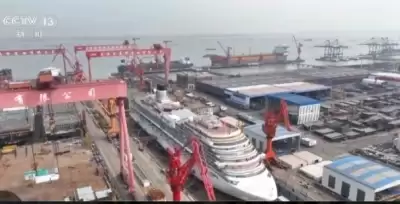 चीन का पहला बड़ा स्वनिर्मित क्रूज शिप साल के अंत तक डिलीवर होने की उम्मीद