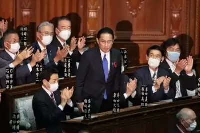 जापान के प्रधानमंत्री ने पदभार ग्रहण करने के बाद पहला भाषण दिया