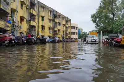 तमिलनाडु के सलेम में भारी बारिश के कारण 4 घर ढहे