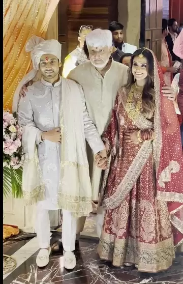 कृष्णा भट्ट, वेदांत सारदा की शादी के रिसेप्शन में लगा सितारों का जमावड़ा