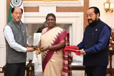 त्रिपुरा, नागालैंड, मेघालय के मुख्यमंत्रियों ने दिल्ली में राष्ट्रपति, केंद्रीय मंत्रियों से मुलाकात की