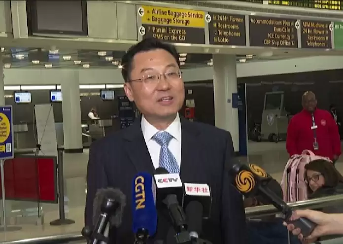 अमेरिका स्थित नए चीनी राजदूत वाशिंगटन पहुंचे