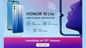 Honor 10 Lite Smartphone 15 जनवरी को भारत में होगा लॉन्च