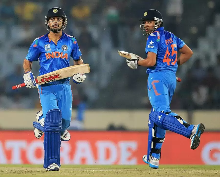 NZvIND Team India ने 100 रन किया पार Rohit Sharma और Virat Kohli क्रीज पर
