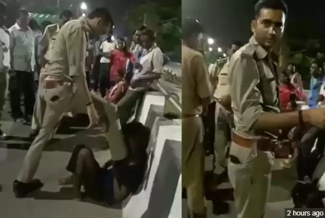 विडियो-लखनऊ पुलिस ने रिक्शा चालक के साथ दिखाई दबंगई