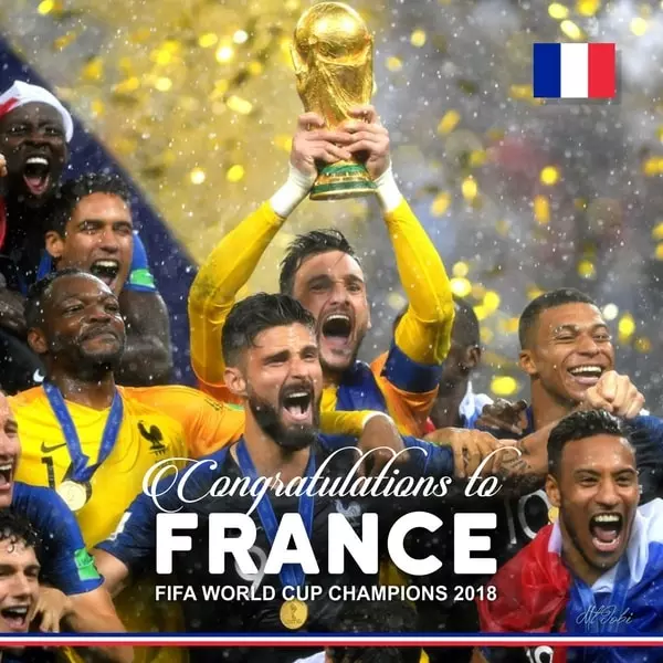 FIFA World Cup 2018 रोमांचक फाइनल मुकाबले में क्रोएशिया को 4-2 से हराकर फ्रांस बना FIFA World champion