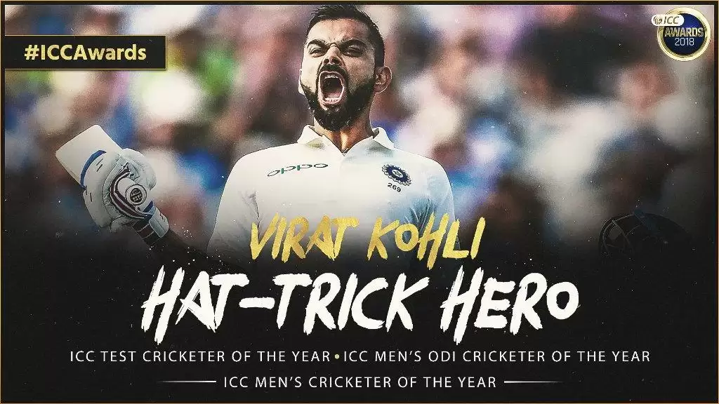 Captain Virat Kohli ने साल 2018-19 ICC Awards में इतिहास रच दिया