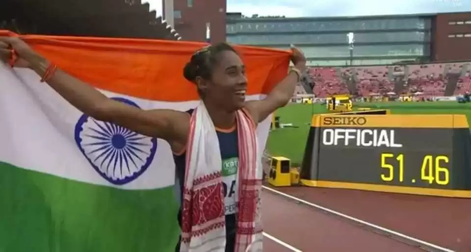 हिमा दास ने विश्व जूनियर एथलेटिक्स में स्वर्ण पदक जीतने वाली पहली भारतीय महिला एथलीट बनी