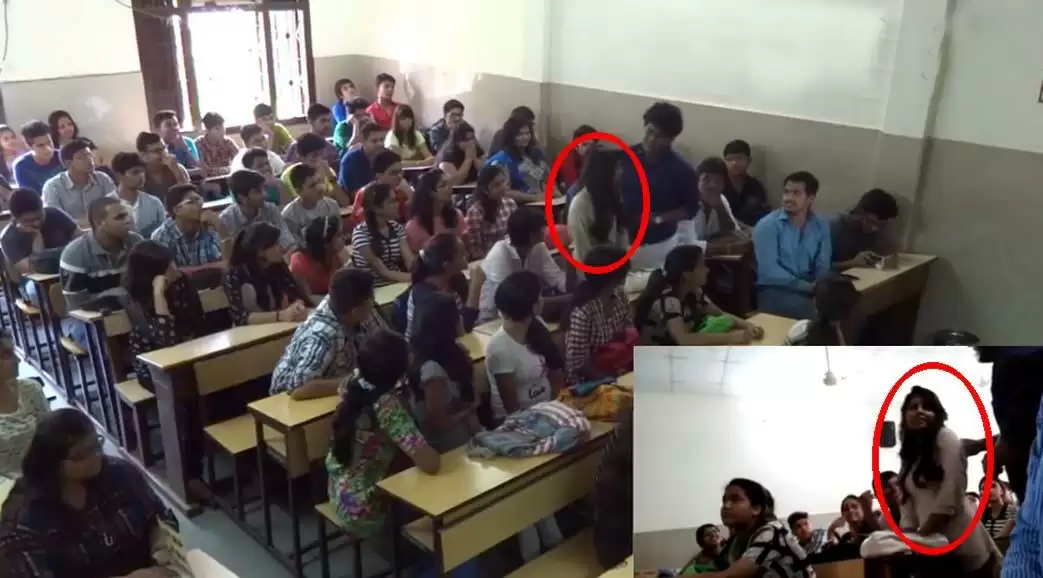 क्लास में प्रोफेसर ने छात्रा को ऐसी जगह लगाया हाथ जिस का विडियो हुआ वायरल