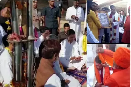 कांग्रेस अध्यक्ष राहुल गांधी ब्रह्मा मंदिर में और पुष्कर में ब्रह्मा सरोवर के तट पर प्रार्थना किया