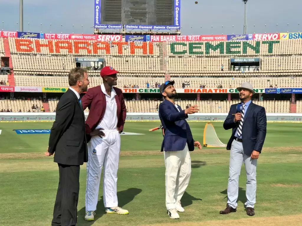 INDvWI West Indies ने दूसरे टेस्ट मैच में टॉस जीतकर पहले बल्लेबाजी करने का फैसला किया