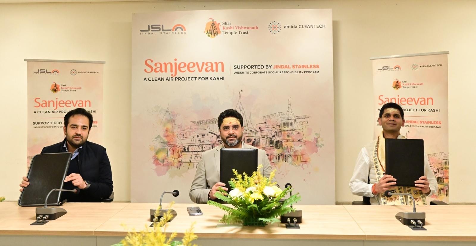 Jindal Stainless and Amida Cleantech Partner on &lsquo;Sanjeevan&rsquo; to Improve Air Quality at Shri Kashi Vishwanath Dham