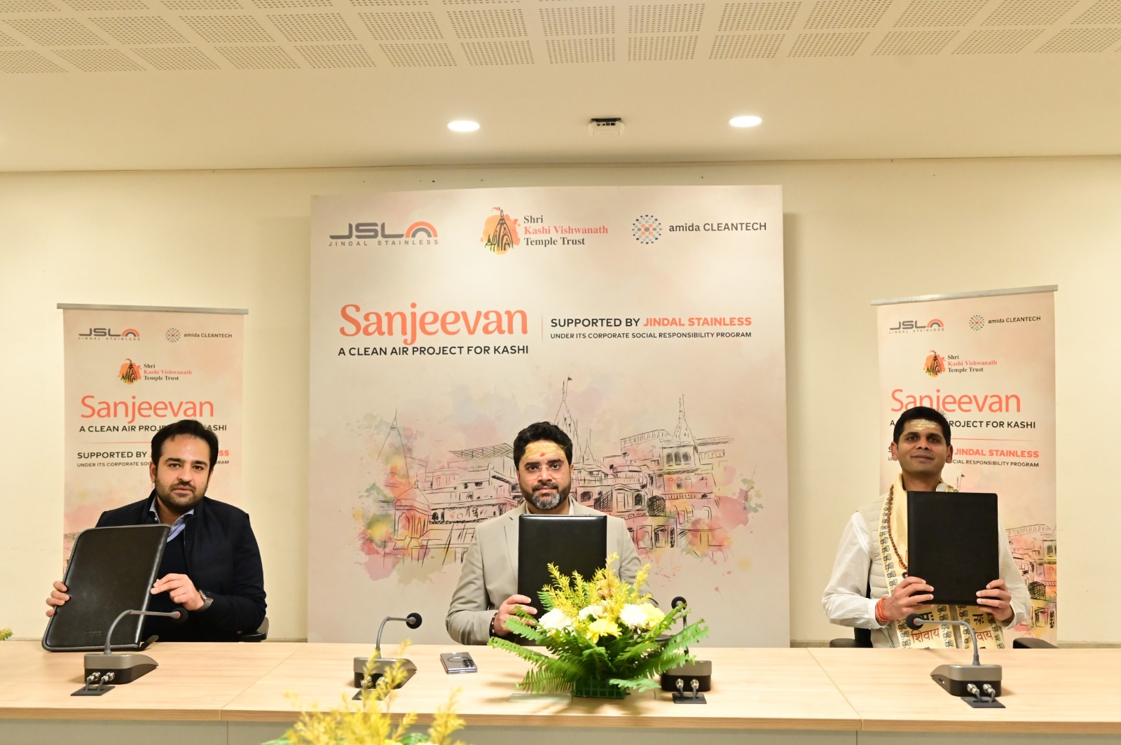 Jindal Stainless and Amida Cleantech's 'Sanjeevana' initiative: A major step towards clean air at Shri Kashi Vishwanath Dham