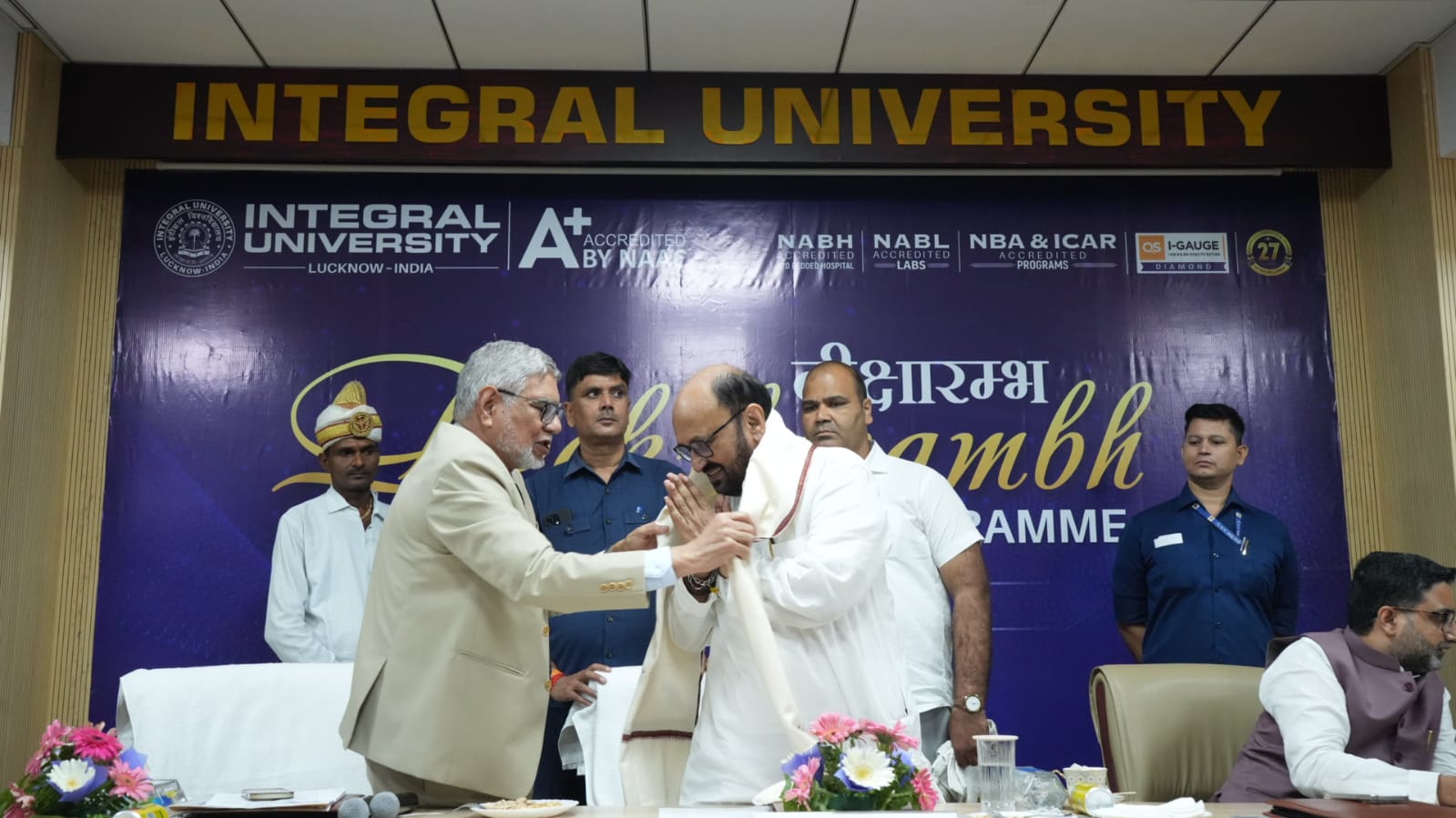 The distinguished occasion was presided over by Shri Yogendra Upadhyaya, Hon’ble Minister of Higher Education, Government of Uttar Pradesh, as the Chief Guest. In his inspiring address, he highlighted the need for holistic development through value-based education, dedication, and empowerment of students. He also spoke about the significance of Indian heritage, the National Education Policy (NEP) 2020, and how the youth are vital contributors to the nation’s progress.  Prof. Syed Waseem Akhtar, Hon’ble Chancellor and Founder of Integral University, welcomed the incoming batch and reflected on the university’s journey, its foundational principles, and future aspirations. As the Chief Patron of the event, he emphasized the importance of character building alongside academic success.  Also gracing the event was Shri Danish Azad Ansari, Hon’ble State Minister for Minority Welfare, Government of Uttar Pradesh, who participated as the Guest of Honour. He motivated students to take advantage of the university’s inclusive learning environment and underscored its role in providing equitable, high-quality education.  Prof. Javed Mussarrat, Hon’ble Vice Chancellor, addressed the gathering and spoke about Integral University’s dynamic learning ecosystem and its continued commitment to fostering innovation, research, and leadership qualities among students.  Renowned academician and retired military leader Lt. Gen. Zameeruddin Shah was also present as a Special Guest. He encouraged students to remain focused on their goals and take proactive roles in contributing to national development.  The programme also featured insights from several key university leaders:  Dr. Nida Fatima, Executive Director, Integral Startup Foundation  Mr. Syed Adnan Akhtar, Executive Director, Integral Institute of Professional Studies and Research  Mr. Syed Fauzan Akhtar, Representative from Integral Institute of Medical Sciences and Research  Prof. Furqan Qamar, Chief Advisor to the Hon’ble Chancellor  The inaugural address was presented by Prof. Monowar Alam Khalid, Dean of Students’ Welfare, while Prof. Mohd. Haris Siddiqui, Registrar, extended a heartfelt vote of thanks to all dignitaries and attendees. The event was seamlessly anchored by Prof. Saba Siddiqui from IIAST.  In a special segment, students took the stage to express their views on the New Education Policy 2020, the relevance of Artificial Intelligence, and other emerging topics shaping the future of education.  With its unwavering dedication to academic excellence, innovation-driven teaching, inclusive practices, and cutting-edge infrastructure, Integral University continues to serve as a premier institution of higher education in Uttar Pradesh and across the country.