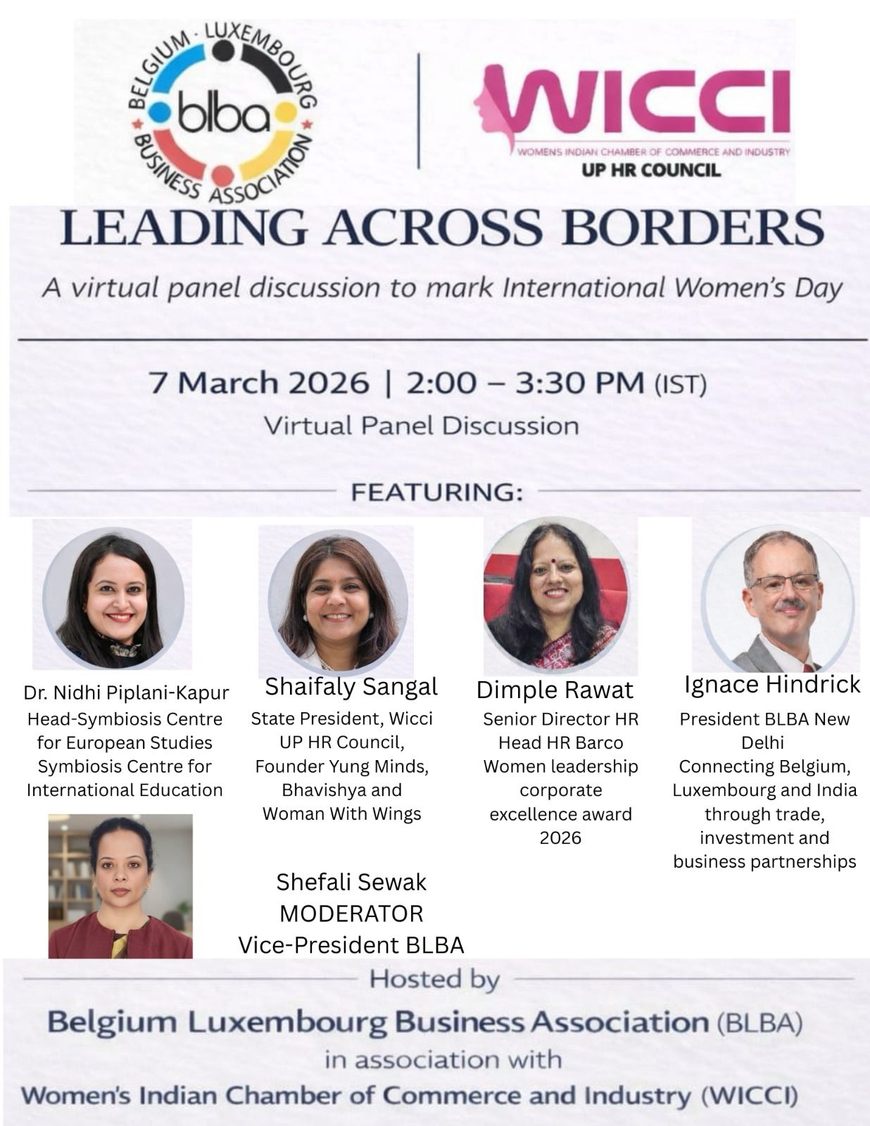 WICCI and BLBA Host Global Dialogue on Women&rsquo;s Leadership for #IWD2026