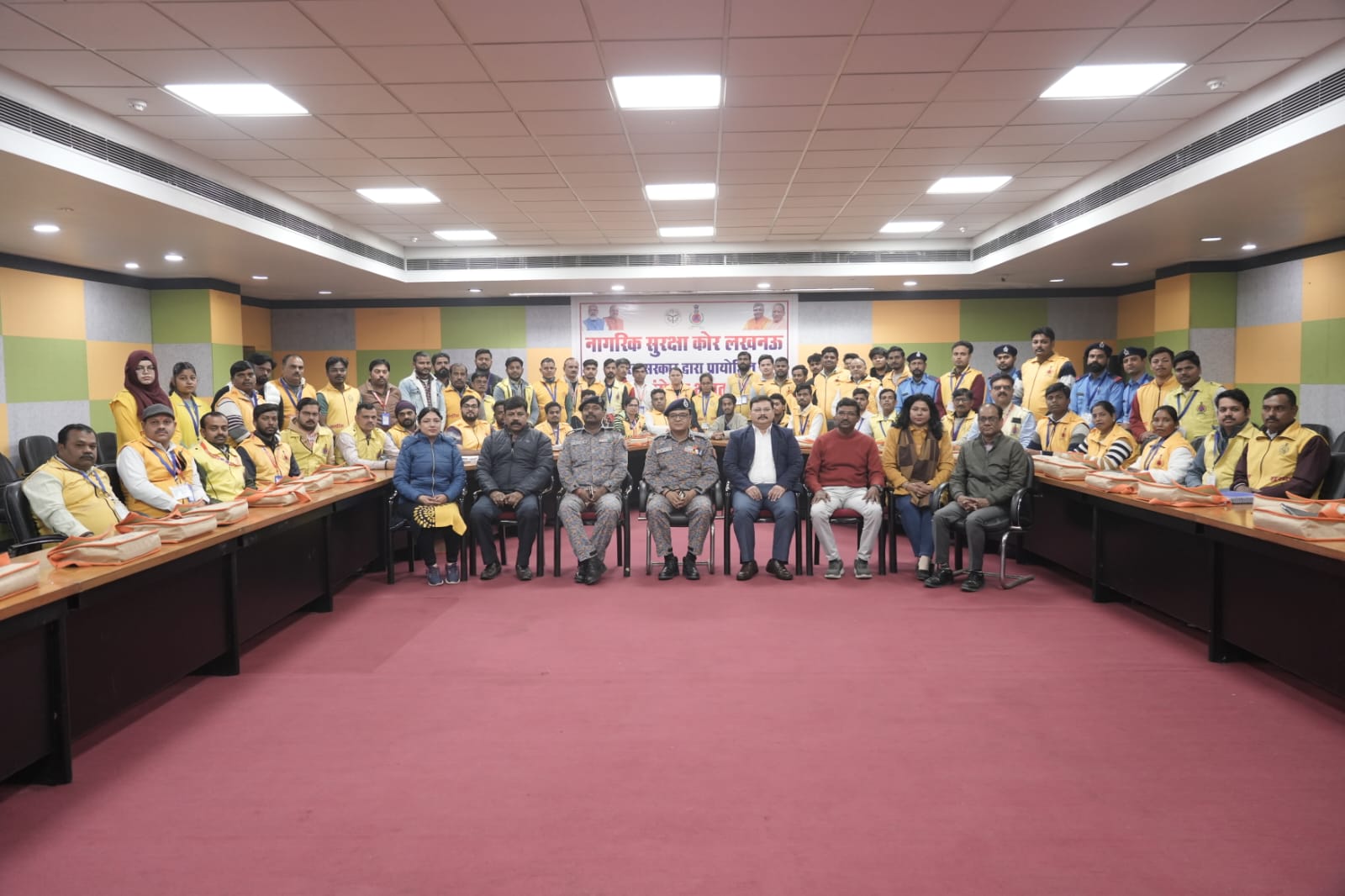 Civil defense volunteers learned CPR and disaster management techniques.