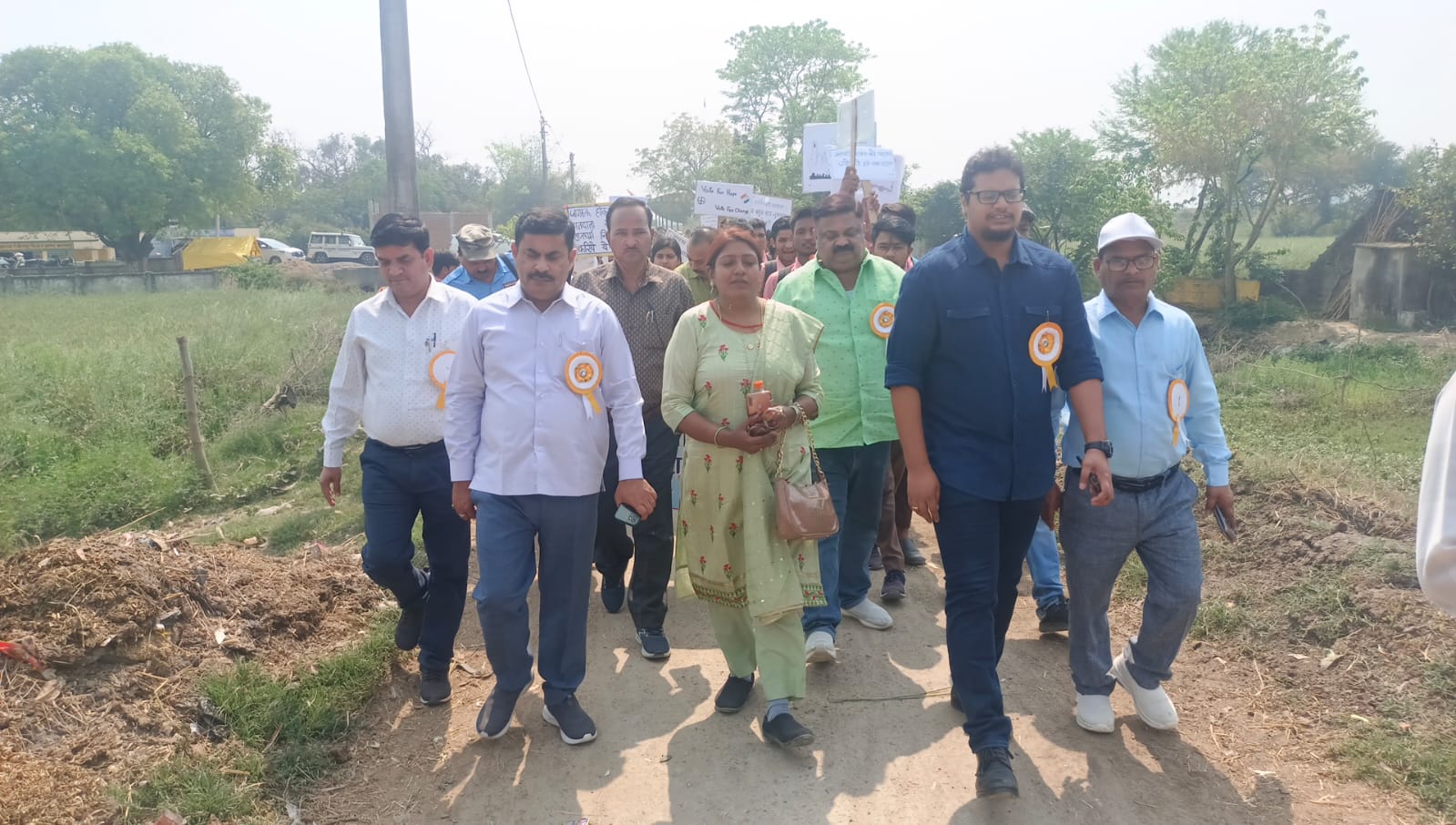 On the fourth day of the seven-day special camp being run in village Ranjitpur by the National Service Scheme under MLK PG College, Balrampur, a voter awareness rally was organized to motivate the villagers to vote.