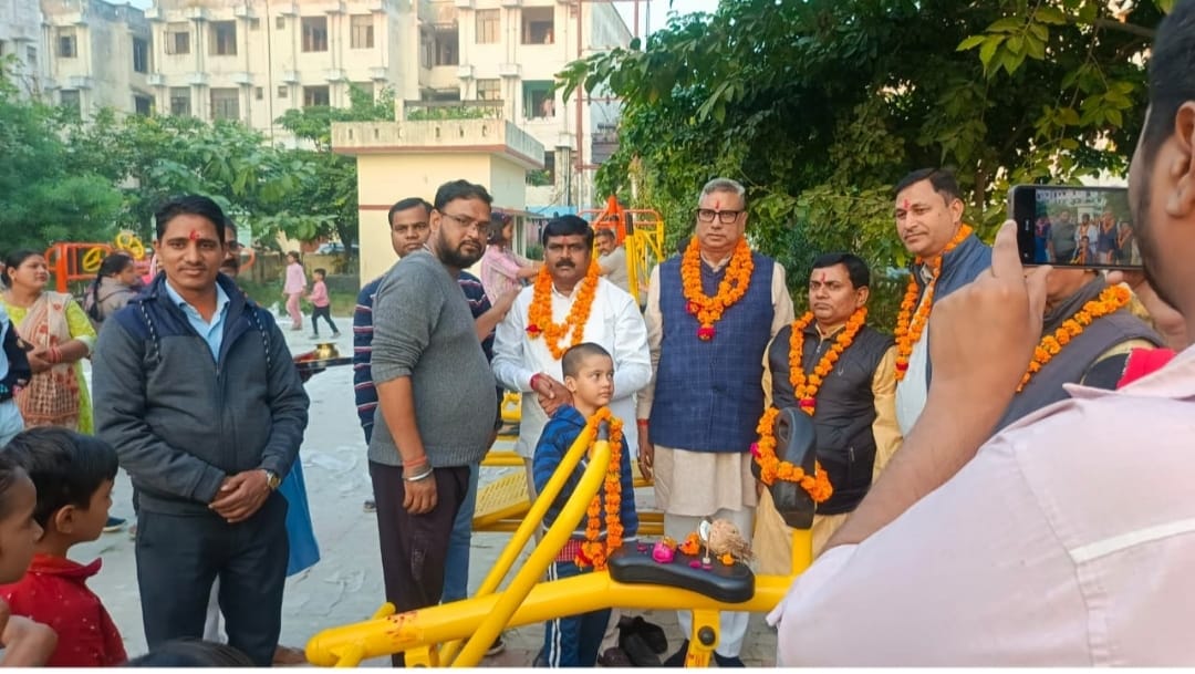 Open gym inaugurated at Maa Saraswati Park, a gift for local residents