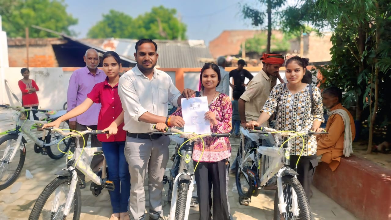 The 'Ranger Bicycle Distribution' program was successfully completed in the entire Tilakram village assembly.