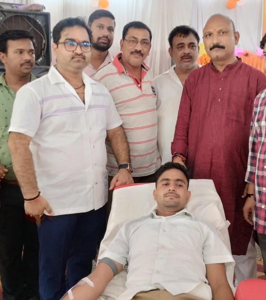 प्रधानमंत्री सेवा पखवाड़ा के तहत भाजपा युवा मोर्चा ने किया रक्तदान