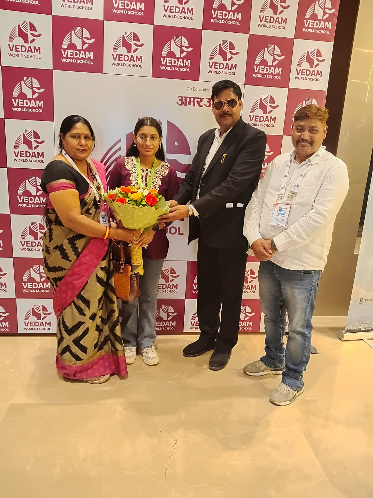 Deoria Topper Ananya Tiwari Honored in Lucknow; Sarvjan Sanatan Party Extends Congratulations, Stating: "Talent Emerges Despite Reservation."