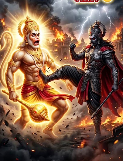 जब लंका में यमराज ने हनुमान जी को मारी लात