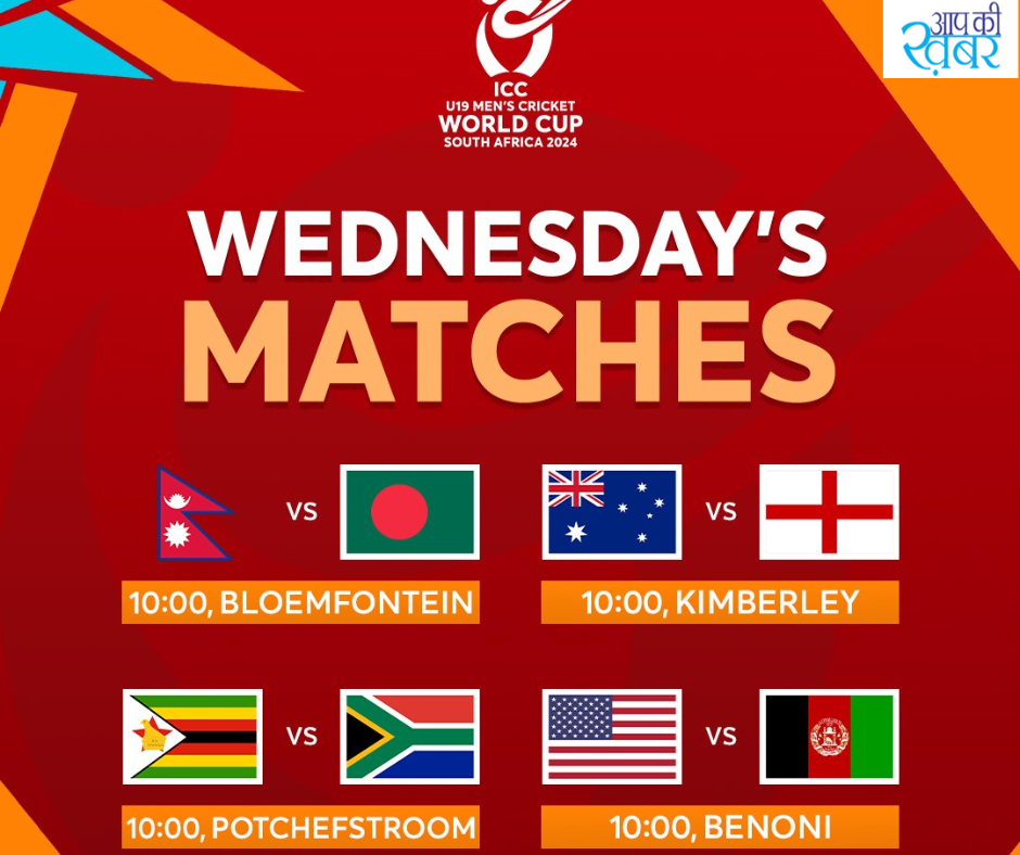 ICC Under 19 World Cup 2024 : जानिए आज आईसीसी अंडर 19 विश्व कप किन 4 टीमो का मैच खेला जायेगा