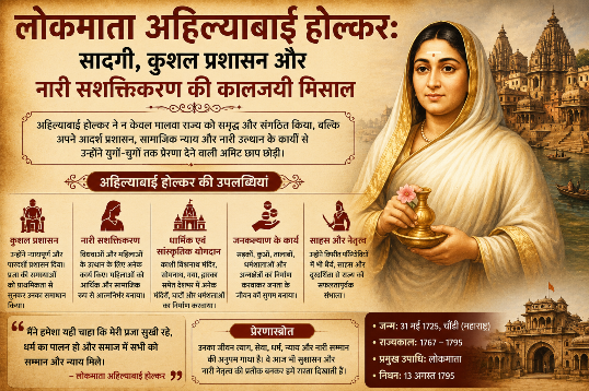 लोकमाता अहिल्याबाई होल्कर: सादगी, कुशल प्रशासन और नारी सशक्तिकरण की कालजयी मिसाल