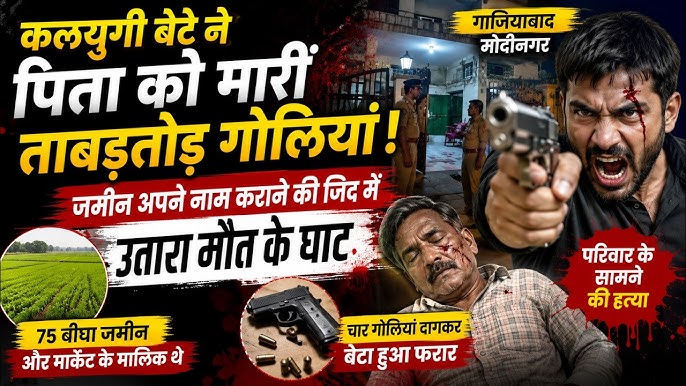 Son Killed Father Over Property Dispute in Modinagar: पैतृक संपत्ति के लालच में कसाई बना बेटा; करोड़ों की जमीन नाम न करने पर पिता को 4 गोलियां मारकर उतारा मौत के घाट