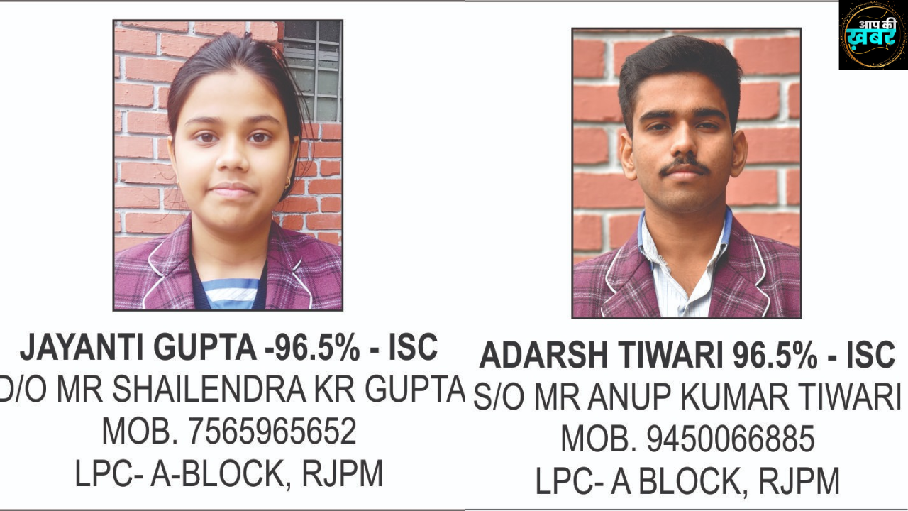 Lucknow Public School's Srishti became the topper in class 12th with 97.25 and Amarendra in class 10th with 99.40.