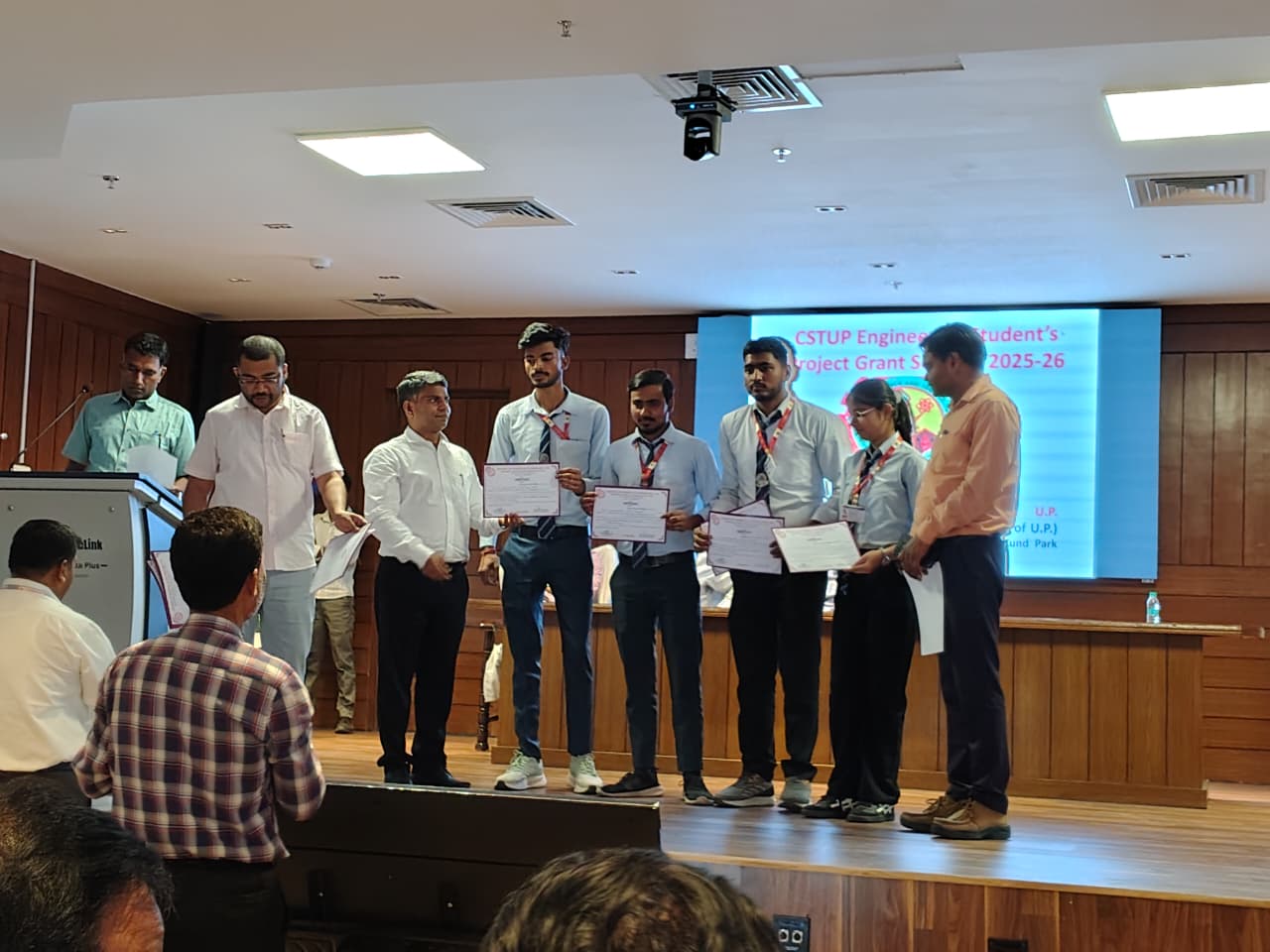 A Proud Moment for the Institution The victory is a testament to the high standards of research and development fostered at GITM. A total of four ambitious projects from the institute participated in the final event, representing diverse engineering disciplines:  Electrical and Electronics Engineering (EEE) &ndash; 1st Position Winners  Electronics and Communication (EC)  Mechanical Engineering (ME)  Information Technology (IT) &ndash; Two Projects  From Concept to Prototype: The Journey to the Top The journey began in January 2026, when these four projects were selected among the Top 100 projects across Uttar Pradesh under the CST UP Project Grant Scheme. Being part of this elite group, the projects were fully funded by the Council to transform their innovative ideas into functional prototypes for the final competition.  Winning the top spot among the best technical minds in the state highlights the practical expertise and problem-solving capabilities of GITM students.  Management and Faculty Laud the Achievement The management of Goel Institute expressed immense pride in the students' performance. Heartiest congratulations have been extended to the winning teams and their dedicated Mentors, whose guidance played a pivotal role in refining these prototypes for the state-level stage.  This achievement not only brings laurels to the EEE department but also serves as an inspiration for the entire student community to pursue excellence in science and technology.