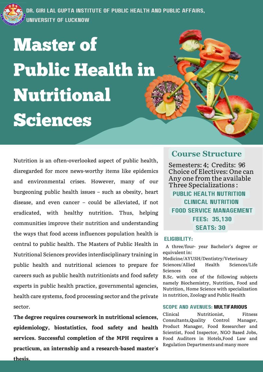 Decision to open a new course in Nutrition Science in Public Health