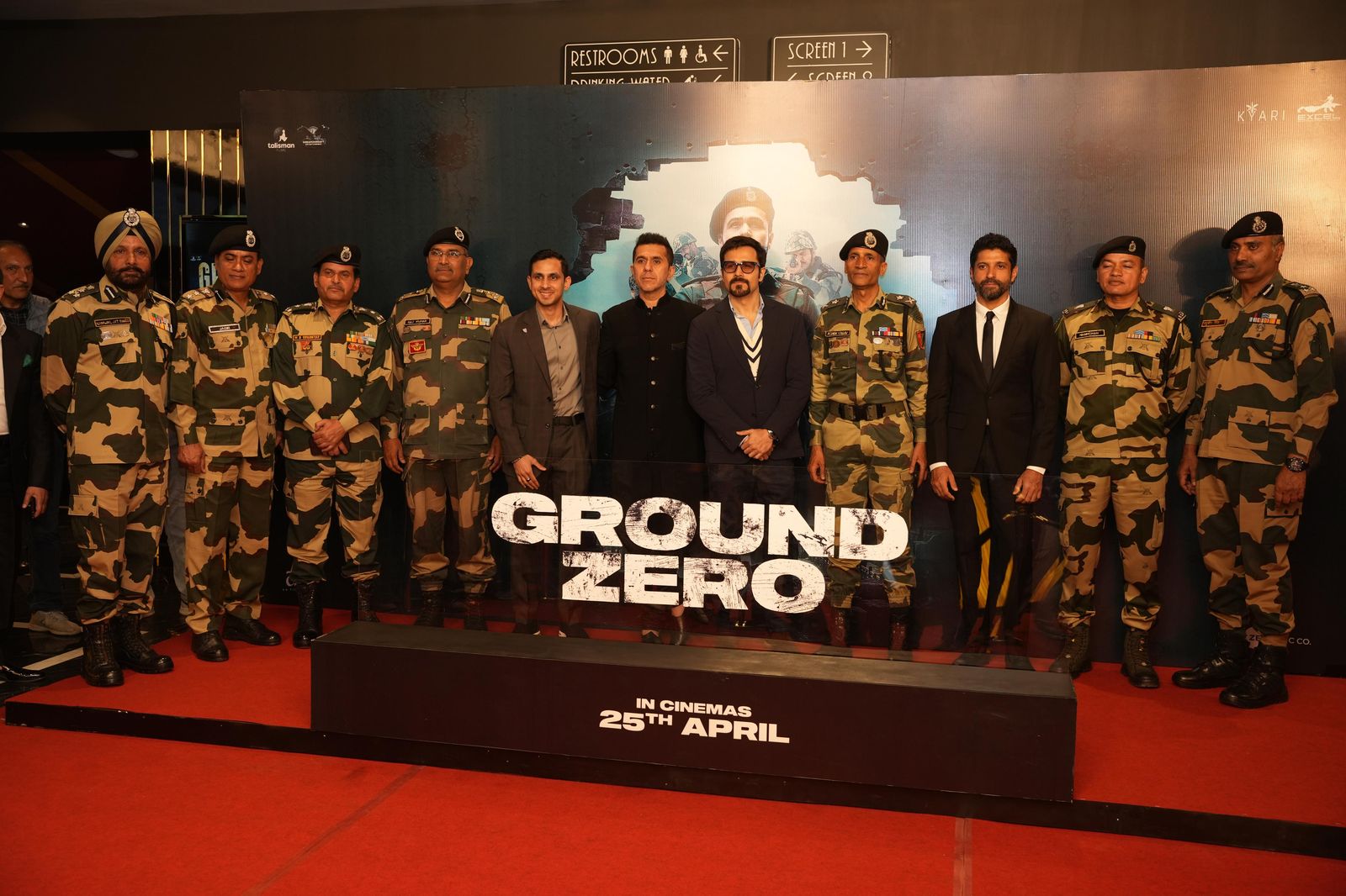 Excel Entertainment's 'Ground Zero' film had a historic premiere in Kashmir, the team walked the red carpet with BSF soldiers