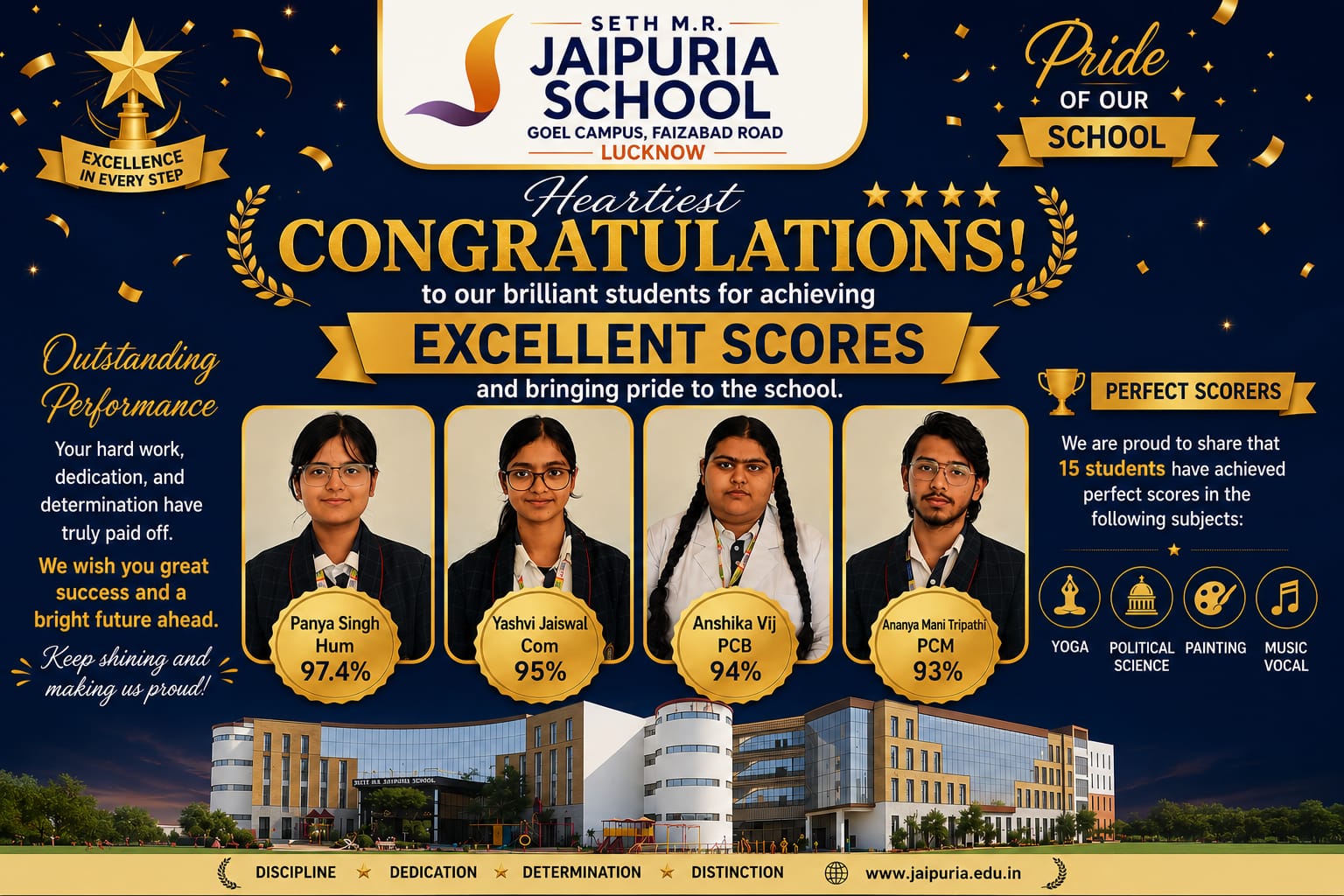 100% Class 12th result declared at Goyal Campus