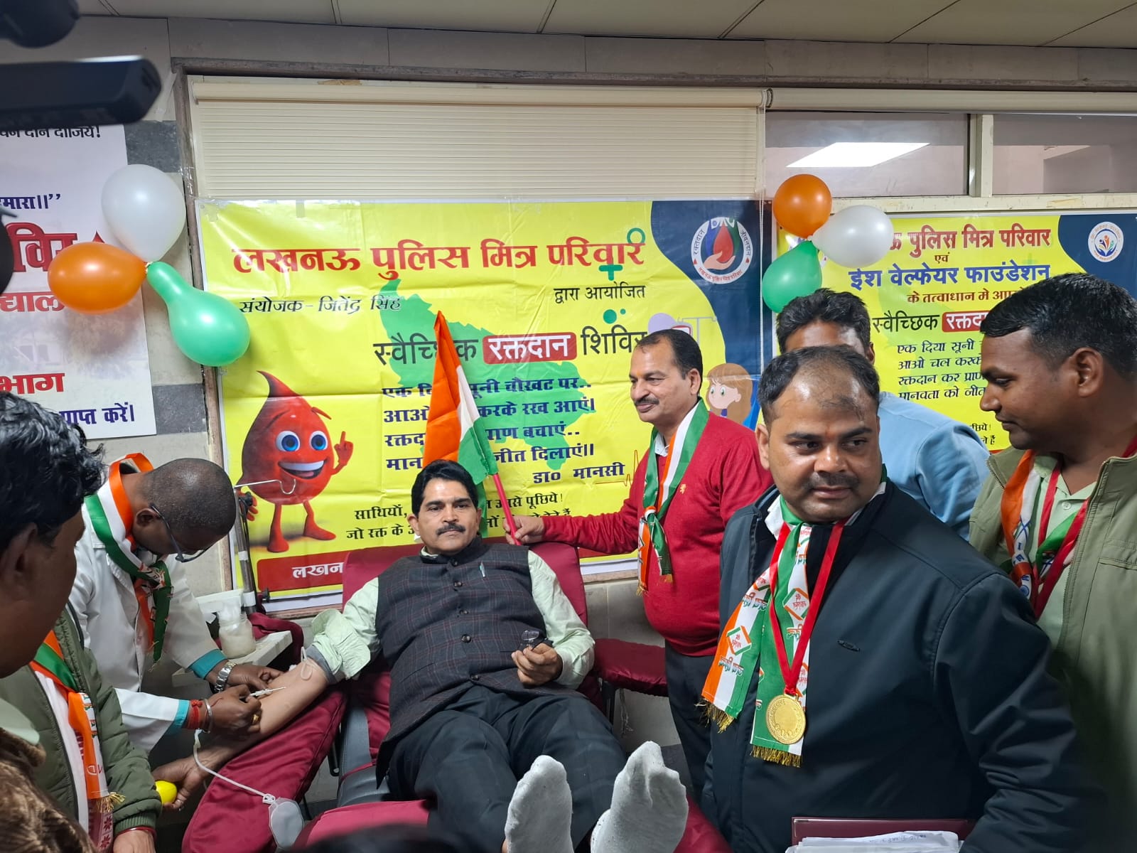 गणतंत्र दिवस की पूर्व संध्या पर लखनऊ में स्वैच्छिक रक्तदान शिविर का सफल आयोजन