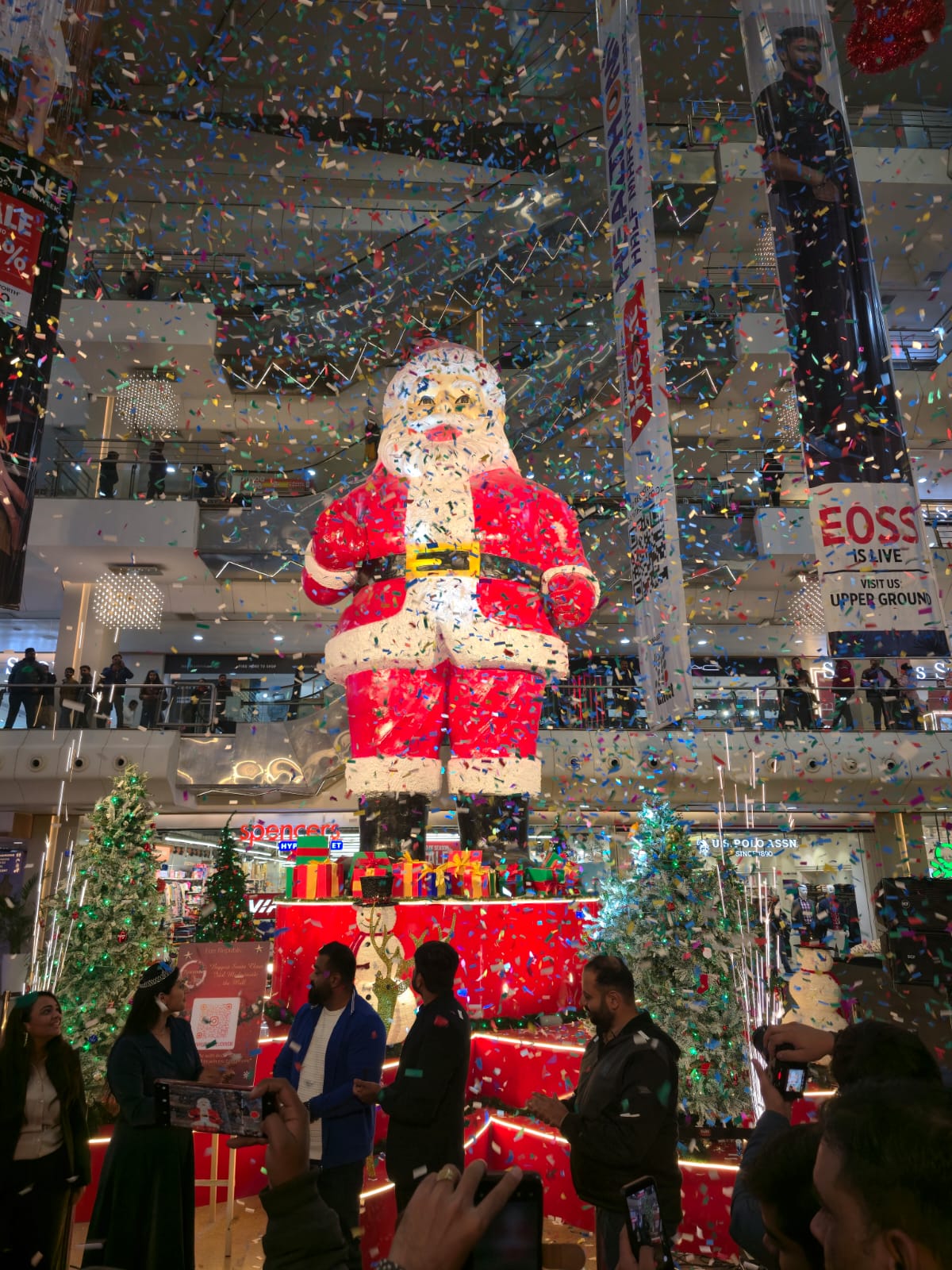 A 30-foot-tall Santa Claus in Lucknow has become a major attraction.