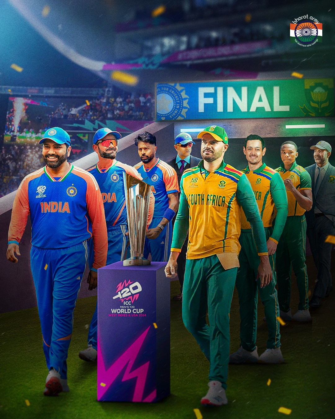 RSA v IND T20 World Cup 2024  Final : भारत  और दक्षिण अफ्रीका के बीच आज फाइनल  मुकबला कहा खेला जायेगा 