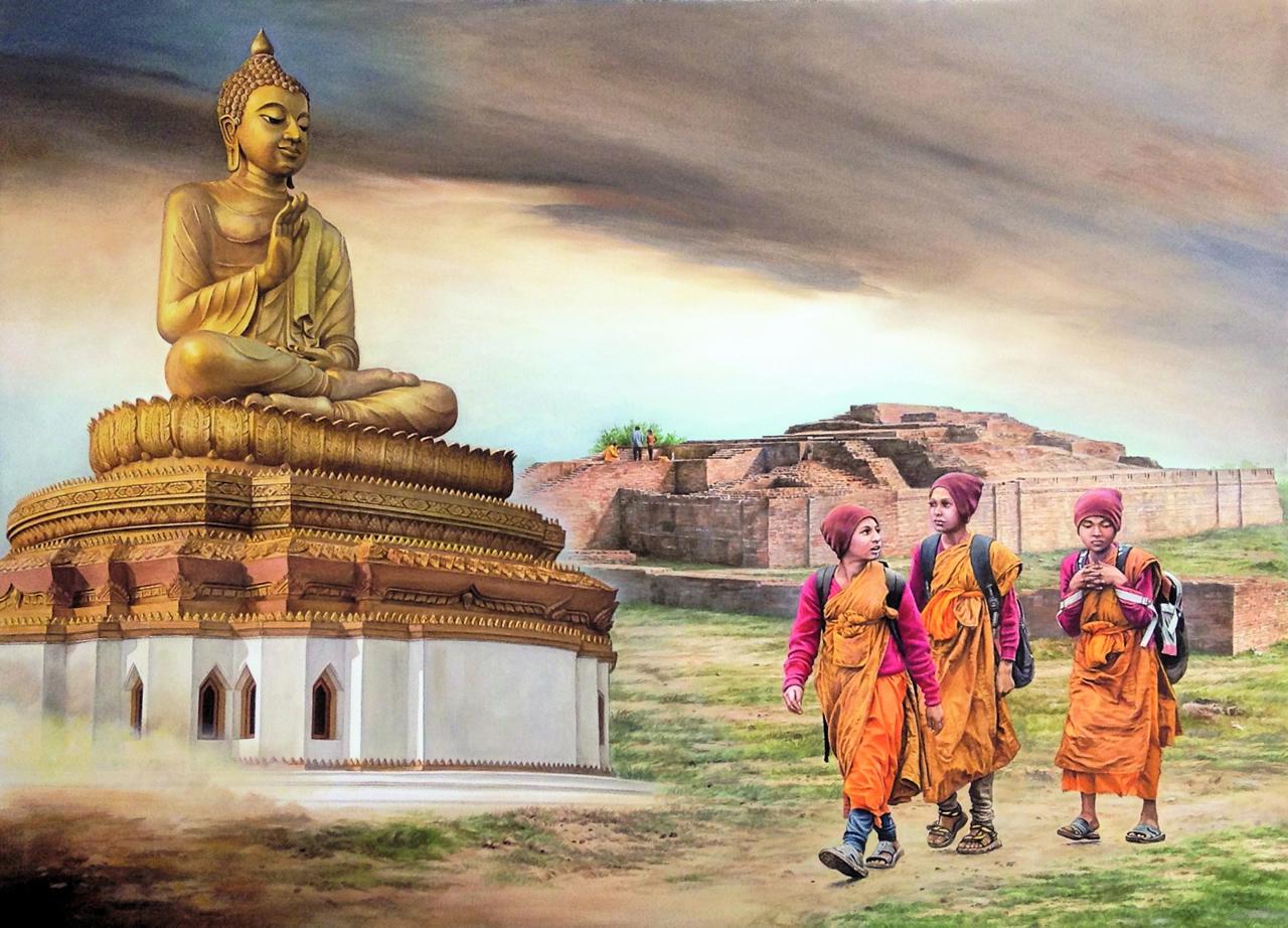 बुद्ध पूर्णिमा विशेष: अंतरराष्ट्रीय कलाकार श्याम वर्मा ने पेंटिंग के जरिए उकेरा भगवान बुद्ध का जीवन दर्शन