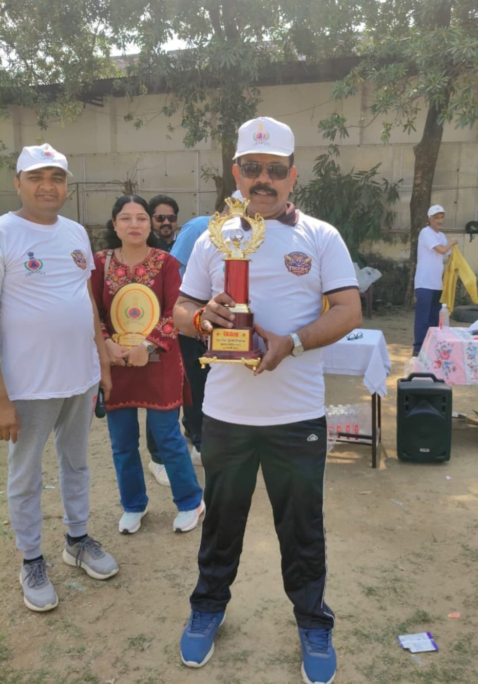 Civil Defence Lucknow played a cricket match for national unity and brotherhood.