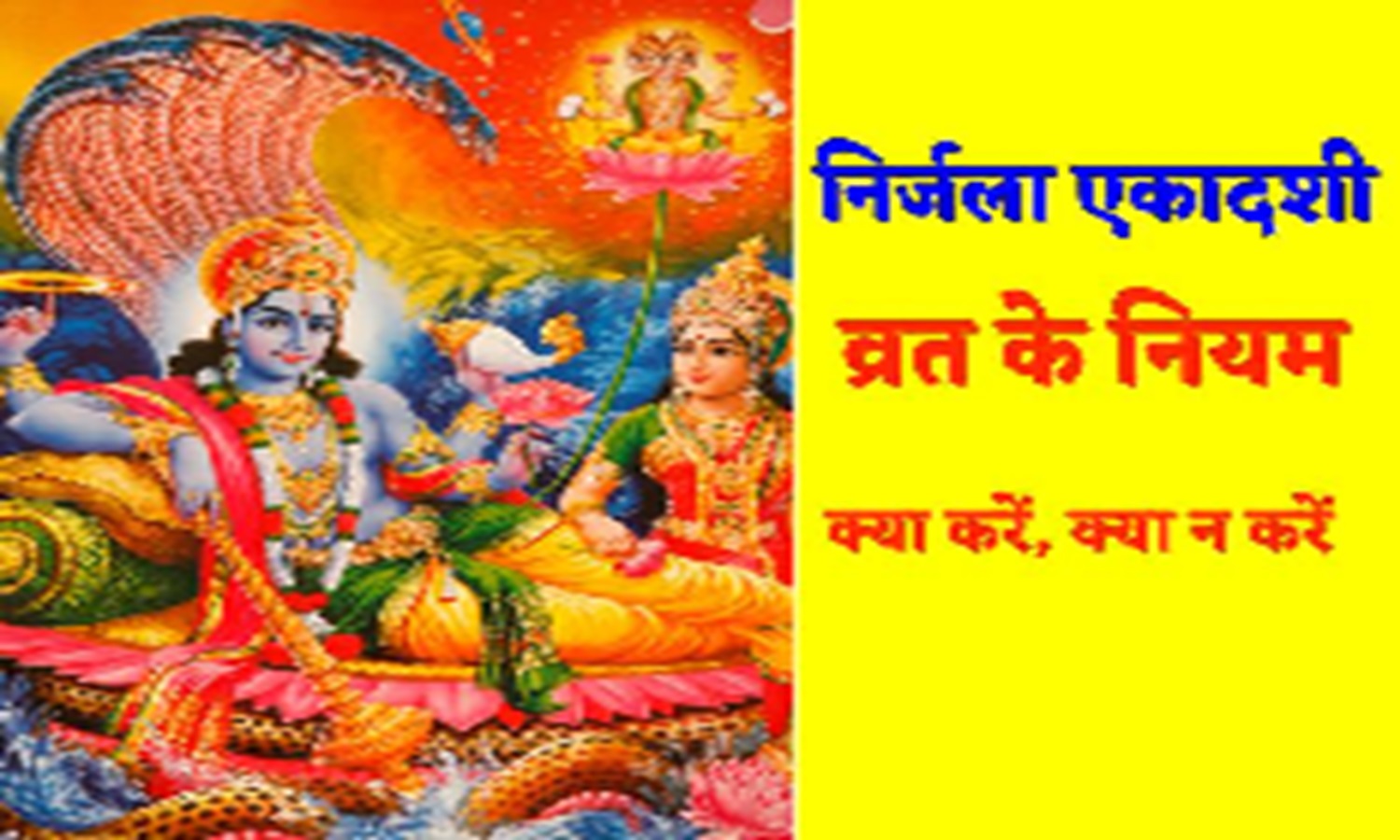 Nirjala Ekadashi Vrat Ke Niyam 