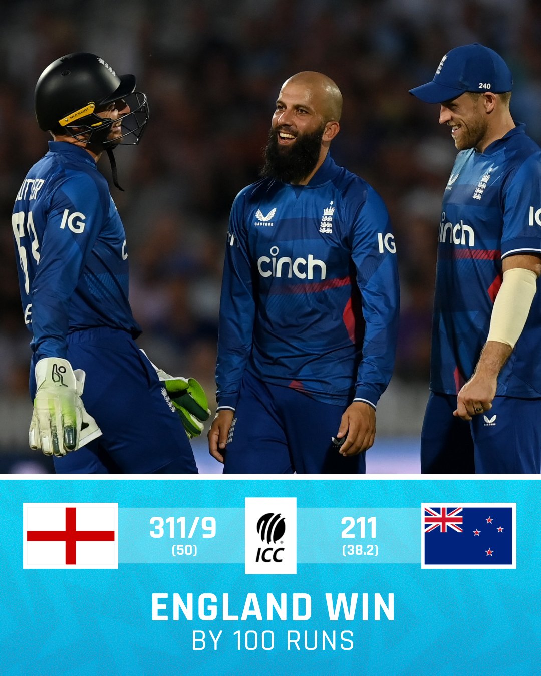 Eng vs NZ: England beat New Zealand by 100 runs, won the series 3-1
