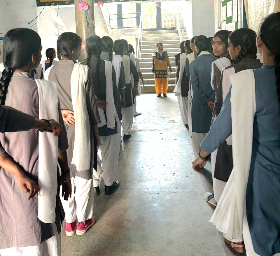 Road safety fortnight program organized in girls' school