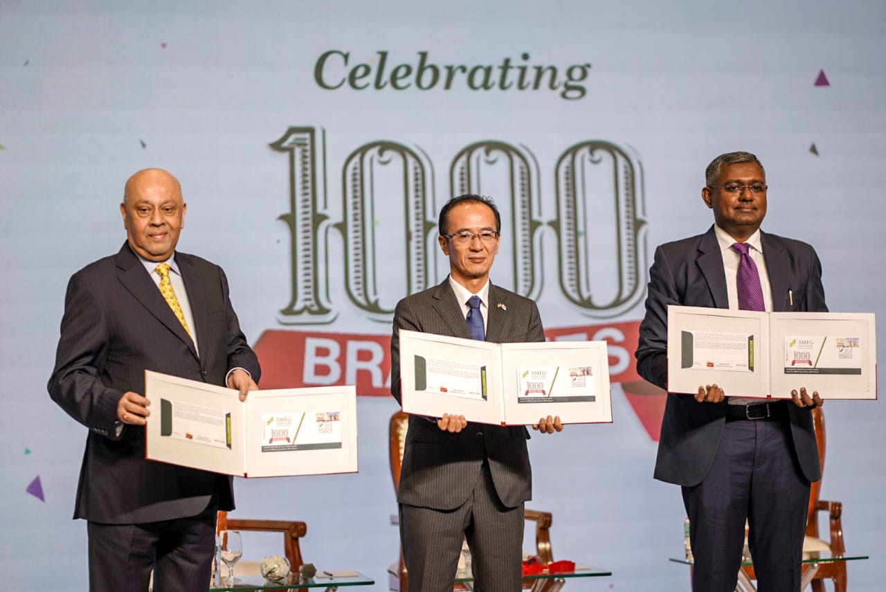 SMFG India Credit opens its 1000th branch; celebrates the achievement by releasing special cover and My Stamp