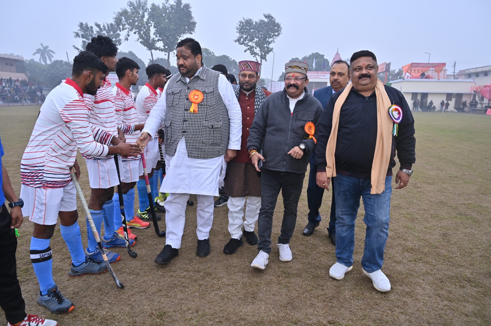 The Maharaja Sir B.P. Singh All India Hockey Tournament was inaugurated with grand cultural programs.