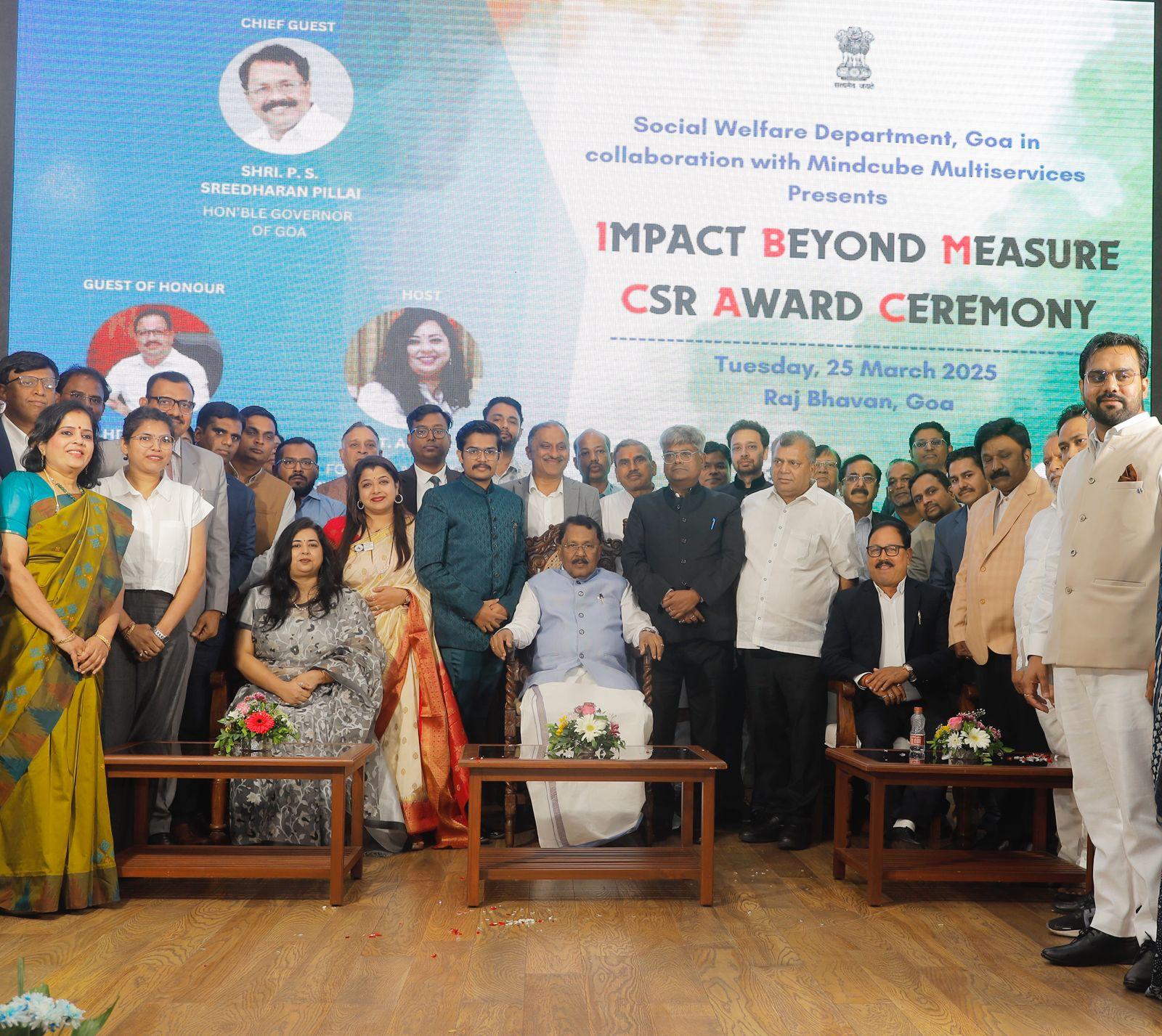Governor conferred &ldquo;Impact Beyond Major CSR Award&rdquo;